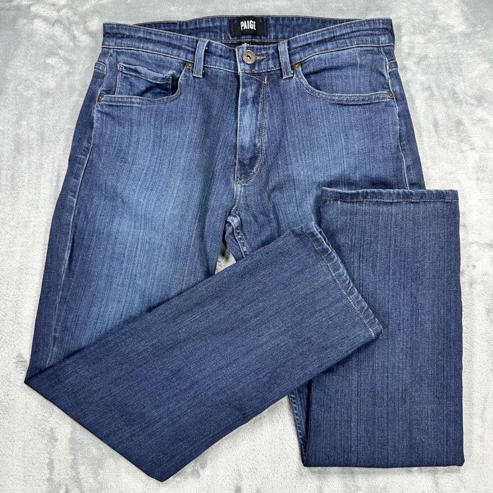 Paige Federal Slim Straight Jeans Cellar Wash Blue Mens 32 M655521-2948